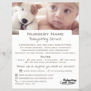 Prospectus 21,6 Cm X 24,94 Cm Baby & Toy Dog Babysitter, garderie, Nursery Adver