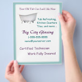 Prospectus 21,6 Cm X 24,94 Cm Baignoire victorienne Circulaire-à-personnaliser (main)