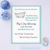 Prospectus 21,6 Cm X 24,94 Cm Baignoire victorienne Circulaire-à-personnaliser (Simple)