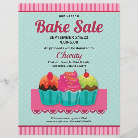 Prospectus 21,6 Cm X 24,94 Cm Bake Sale Flyer (Devant)
