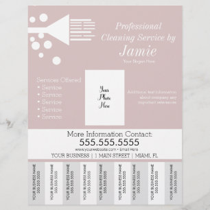 Prospectus 21,6 Cm X 24,94 Cm Bandes roses à détacher pour le nettoyage professi