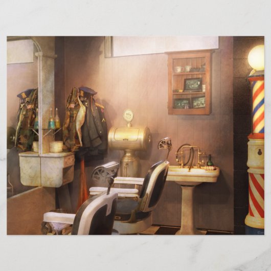 Prospectus 21,6 Cm X 24,94 Cm Barber - Salon de coiffure sous-sol (Devant)