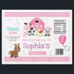 Prospectus 21,6 Cm X 24,94 Cm Barnyard Girl Birthday Party Chip Bag Wrapper<br><div class="desc">This Pink Gingham Barnyard Themed Chip Bag wrapper is the parfait party favor or decor piece ! You can also assemble it and fill it with chips, candy, or even toys! The text is fully customizable so it can personalized by you which makes it uitable for any event, such as...</div>