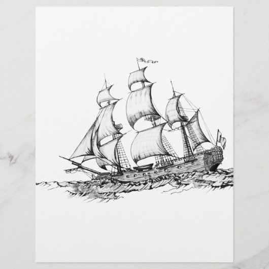 Prospectus 21,6 Cm X 24,94 Cm bateaux sur l'eau (Devant)