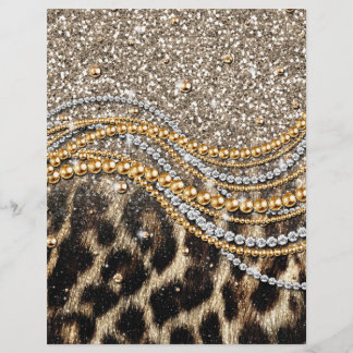 Prospectus 21,6 Cm X 24,94 Cm Beau Poster de animal tendance Leopard Faux
