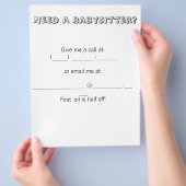 Prospectus 21,6 Cm X 24,94 Cm Besoin d'un BabySitter ? (main)