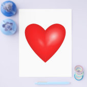 Prospectus 21,6 Cm X 24,94 Cm Big Red Valentine Heart (Simple)