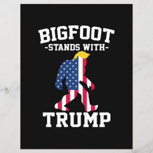 Prospectus 21,6 Cm X 24,94 Cm Bigfoot soutient Trump Élections 2024
