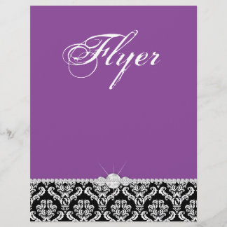 Prospectus 21,6 Cm X 24,94 Cm Bijoux Circulaire Salon de cheveux Damask Black Pu