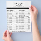 Prospectus 21,6 Cm X 24,94 Cm Blanc noir simple tarif frontière 6 (main)