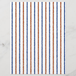 Prospectus 21,6 Cm X 24,94 Cm Bleus Brown et marine avec lignes inégales