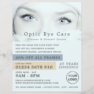 Prospectus 21,6 Cm X 24,94 Cm Blue Eyes, Optician, Technical Practitioner