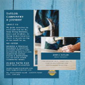 Prospectus 21,6 Cm X 24,94 Cm Bois et marteau, menuiserie, charpentier