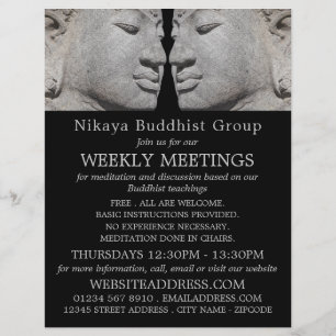 Prospectus 21,6 Cm X 24,94 Cm Bouddha Statues, Groupe Bouddhiste Publicité Circu