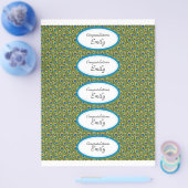 Prospectus 21,6 Cm X 24,94 Cm Bouteilles d'eau | Impression Turquoise et Peacock (Simple)