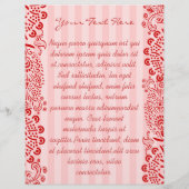 Prospectus 21,6 Cm X 24,94 Cm Broche rouge Damas rayé (Dos)