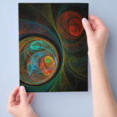 Prospectus 21,6 Cm X 24,94 Cm Brochure d'art Abstrait bleu de renaissance (main)