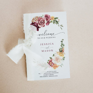 Prospectus 21,6 Cm X 24,94 Cm Brochure du programme de mariage pour les saumons