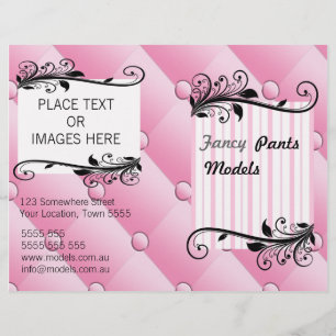 Prospectus 21,6 Cm X 24,94 Cm Brochure en diamant rose