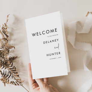 Prospectus 21,6 Cm X 24,94 Cm Brochure minimaliste sur le programme de papier no