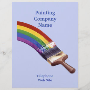 Prospectus 21,6 Cm X 24,94 Cm Brochure professionnelle de l'entrepreneur en pein