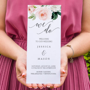 Prospectus 21,6 Cm X 24,94 Cm Broussant fleurs Tripler programme de mariage Phot