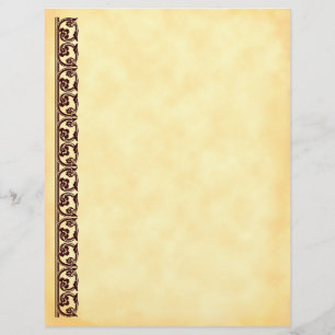 Prospectus 21,6 Cm X 24,94 Cm Brown Midieval Element Flyer Modèle