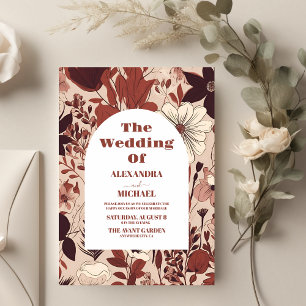 Prospectus 21,6 Cm X 24,94 Cm Budget Bourgogne Mariage Fleur sauvage