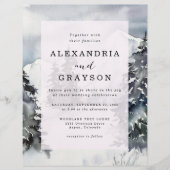 Prospectus 21,6 Cm X 24,94 Cm Budget Mountain Aquarelle Mariage rustique Invitat (Devant)