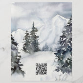 Prospectus 21,6 Cm X 24,94 Cm Budget Mountain Aquarelle Mariage rustique Invitat (Dos)