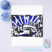 Prospectus 21,6 Cm X 24,94 Cm Bus rétro (Simple)