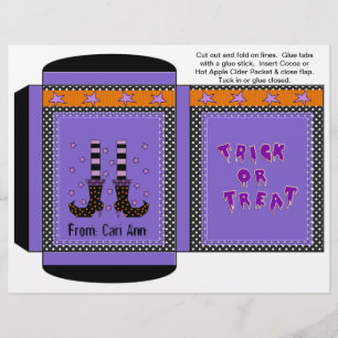 Prospectus 21,6 Cm X 24,94 Cm Cacao, Thé, Sachet de cidre Halloween Sorcière Fav
