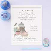 Prospectus 21,6 Cm X 24,94 Cm Café Boulangerie Café Quirky Retro Aquarelle (Simple)