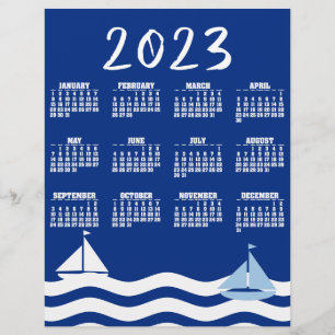 Prospectus 21,6 Cm X 24,94 Cm Calendrier de la journée des bateaux à voile 2023