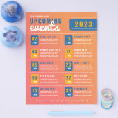 Prospectus 21,6 Cm X 24,94 Cm Calendrier des événements à venir (Simple)