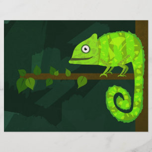 Prospectus 21,6 Cm X 24,94 Cm Caméléon mignon vert