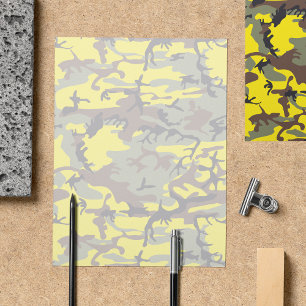 Prospectus 21,6 Cm X 24,94 Cm Camo jaune et marron, Camouflage, Militaire, Armée