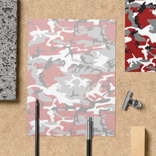 Prospectus 21,6 Cm X 24,94 Cm Camo rouge et gris, Camouflage, Militaire, Armée
