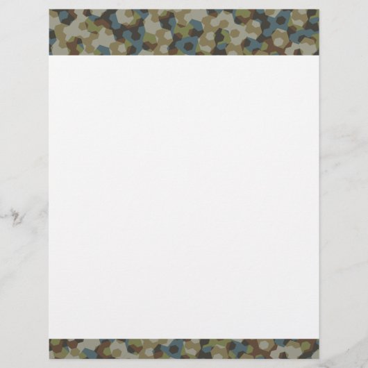 Prospectus 21,6 Cm X 24,94 Cm camouflage hexagone kaki (Devant)