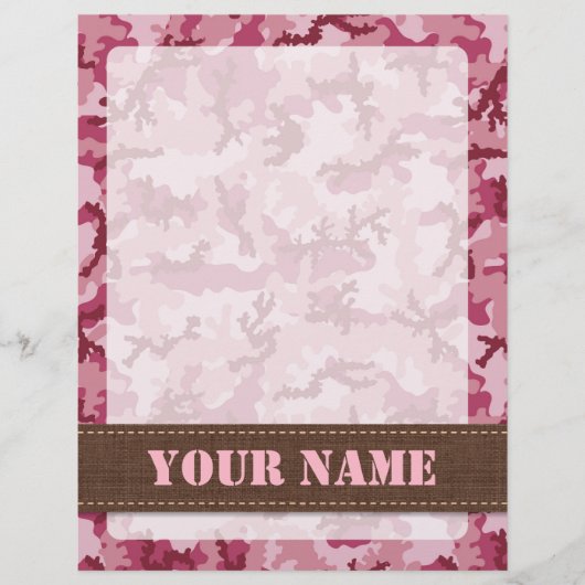 Prospectus 21,6 Cm X 24,94 Cm Camouflage rose (Devant)