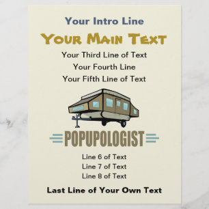 Prospectus 21,6 Cm X 24,94 Cm Camper-caravane Pop Up Humoristique