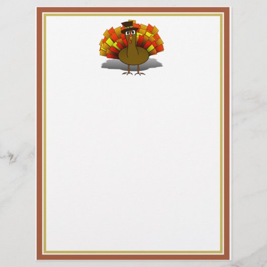 Prospectus 21,6 Cm X 24,94 Cm Caricature de Thanksgiving Turquie pèlerin (Devant)