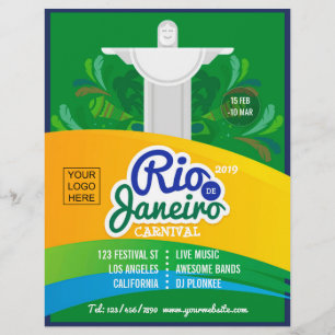 Prospectus 21,6 Cm X 24,94 Cm Carnaval de Rio de Janeiro personnalisé avec logo