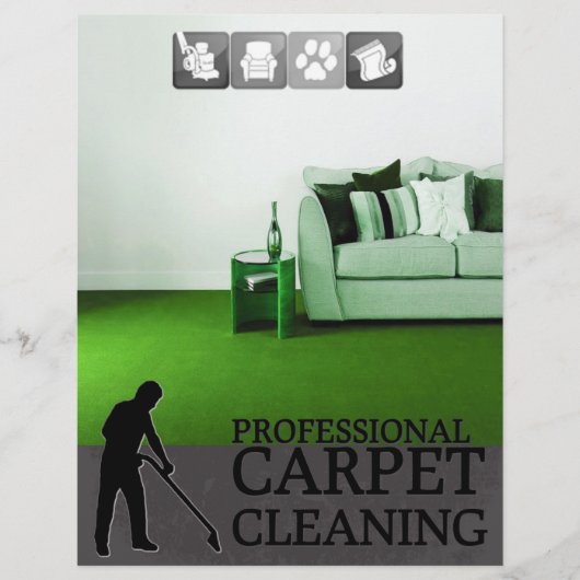 Prospectus 21,6 Cm X 24,94 Cm Carpet Cleaning Service Flyer (Devant)