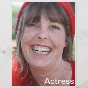 Prospectus 21,6 Cm X 24,94 Cm Carte de comp Headshot - Fiche acteur Zed Card