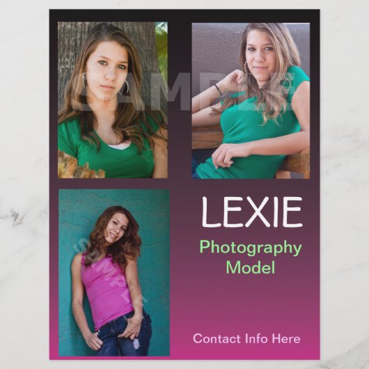 Prospectus 21,6 Cm X 24,94 Cm Cartes composites pour modèles et acteurs (Devant)