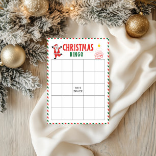 Prospectus 21,6 Cm X 24,94 Cm Cartes de Bingo de Noël Jeu de fête de Noël pour