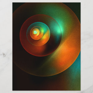 Prospectus 21,6 Cm X 24,94 Cm Cercles colorés Motif d'art Abstrait moderne #18