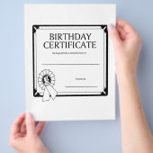 Prospectus 21,6 Cm X 24,94 Cm Certificat d'anniversaire (main)