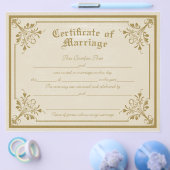 Prospectus 21,6 Cm X 24,94 Cm Certificat de mariage (Simple)